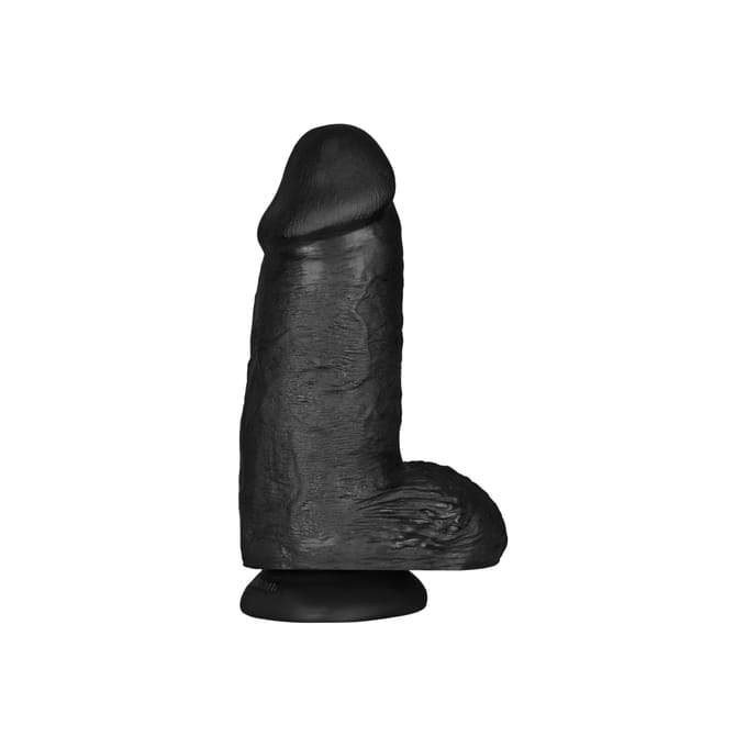 Pipedream King Cock - Zwarte Extra Dikke Dildo met Scrotum - 23 cm - Zwart