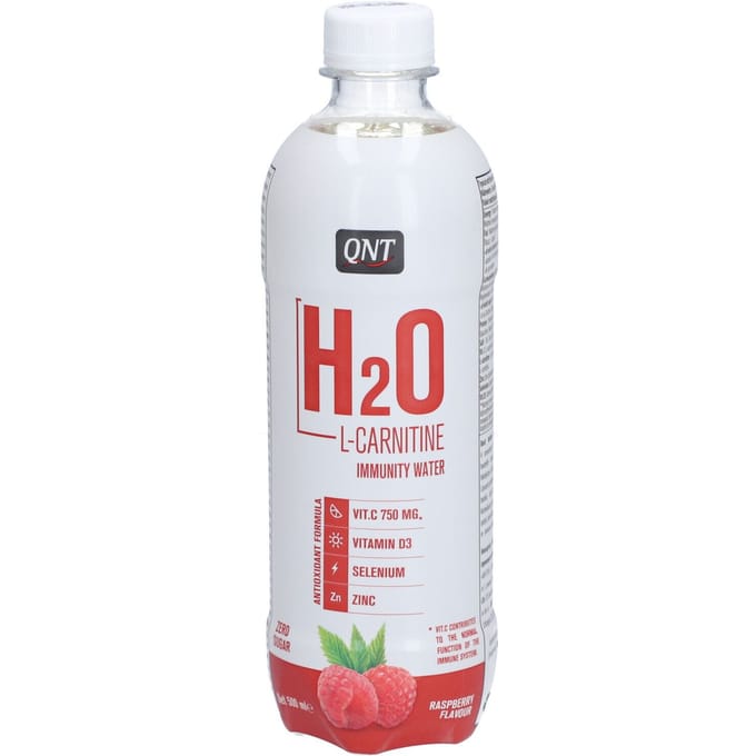 Suikervrije framboos voedingssupplement QNT Immunity Water H20