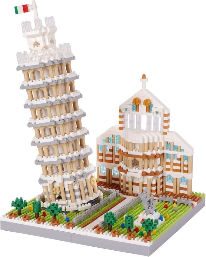 Mini Bouwstenen Architectuur Toren van Pisa Bouwpakket Speelgoed