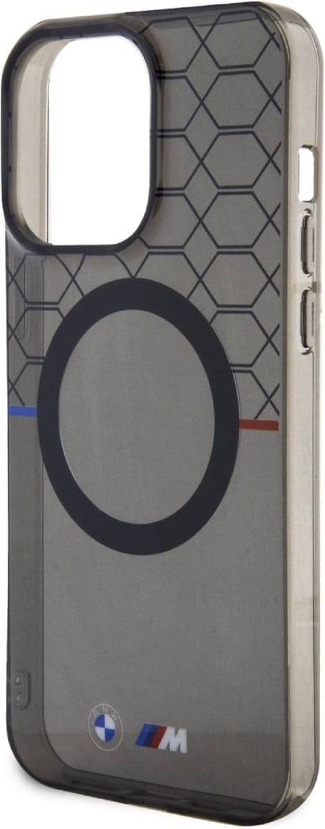BMW IML Printed Pattern Back Case (MagSafe Compatible) - Geschikt voor Apple iPhone 13 Pro Max (6.7") - Grijs