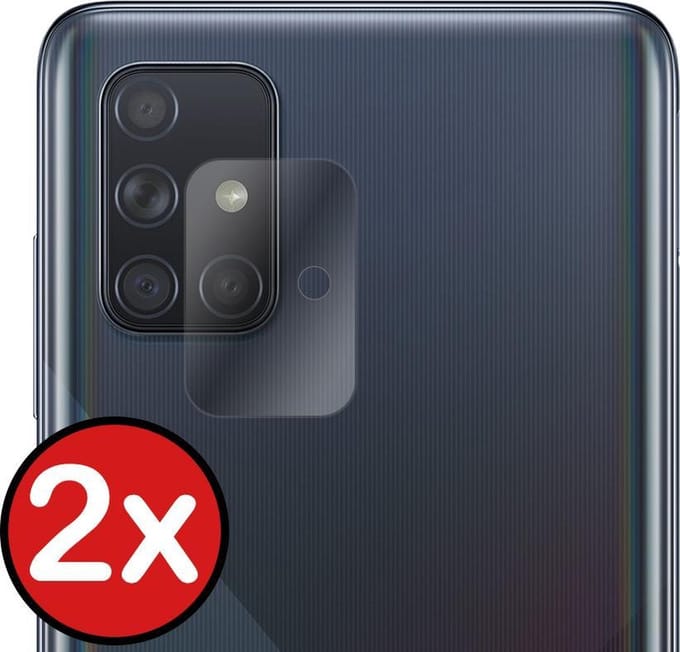 Camera Lens Protector - 2 Stuks - Geschikt voor Samsung Galaxy A71 - Camera Screenprotector - Beschermglas - Gehard Glas - Tempered Glass - Screen Protector