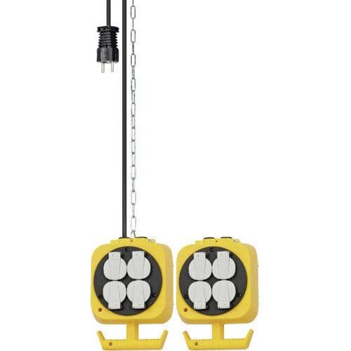 Brennenstuhl 115.176.0 8-voudig Stopcontactsplitter Geel, Zwart