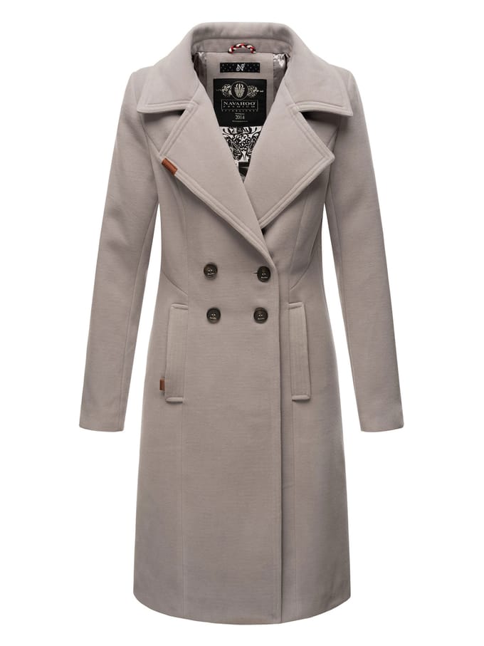 Navahoo Dames Trenchcoat Wooly – Premium Wintermantel met Elegante Pasvorm