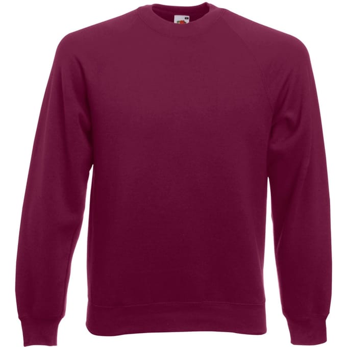 Fruit Of The Loom Unisex Raglan Mouwen Belcoro® Sweatshirt (Bordeaux)