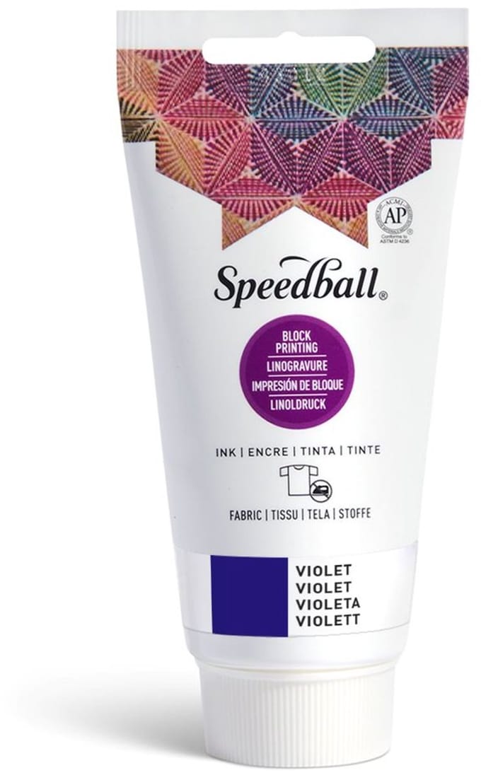 Fabric block printing ink violet - Speedball