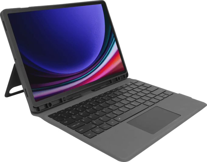 BlueBuilt Samsung Galaxy Tab S9 FE Plus/S10 Plus Toetsenbord Hoes QWERTY Zwart