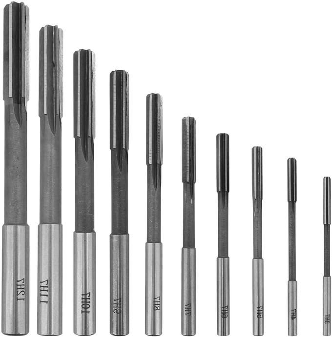 10Pcs H7 Rechte Vleugel Machine Reamer Set - HSS Snijden en Frezen - 3/4/5/6/7/8/9/10/11/12mm