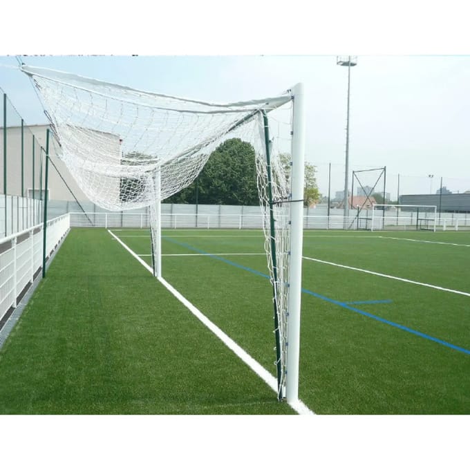 Set van 8 doelnetten met opzetsteunen Sporti