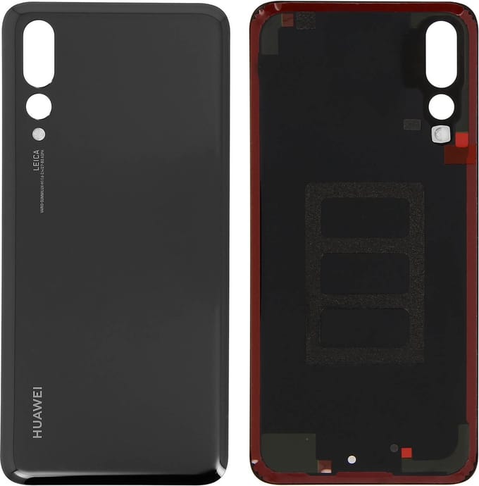 Huawei, Batterijdeksel Geschikt voor Huawei P20 Pro van Plastic, Zwart