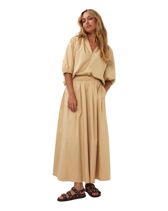 Amaya Amsterdam Sutton Skirt Rokken Dames - Beige - Maat L