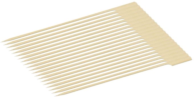 Set van 100 houten satéprikkers van 25 cm Fackelmann Wood Edition