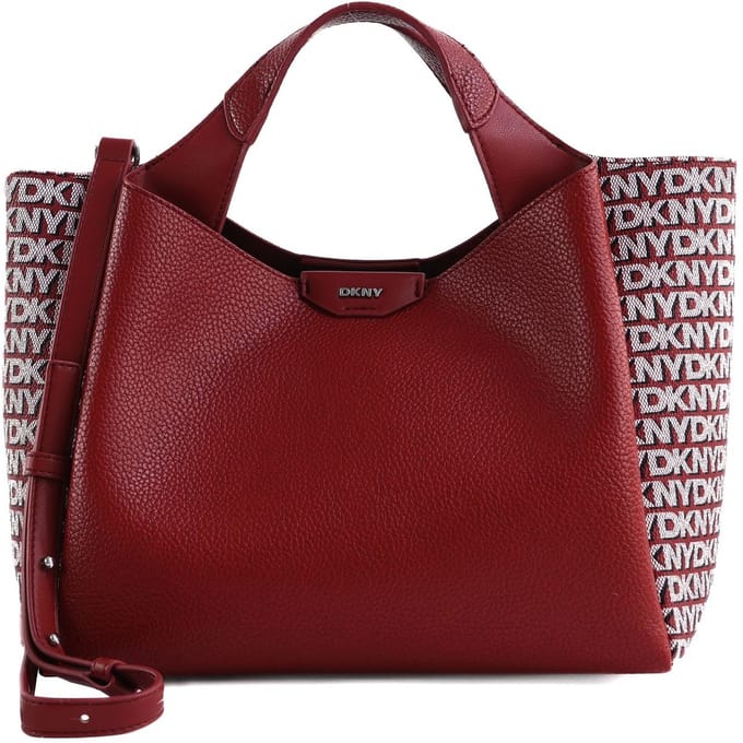 DKNY handtas schoudertas Willa Satchel Rhythm Red donkerrood