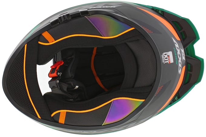 Axxis Hawk SV Evo Integraal helm Spear B4 mat zwart groen oranje