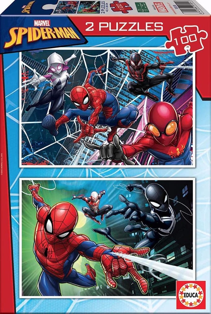 Legpuzzel - 2 x 100 stukjes - Spiderman - Educa puzzel