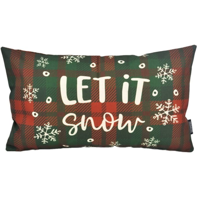 Gek op kussens! Sierkussen let it snow long | 30 x 50 cm | katoen/linnen