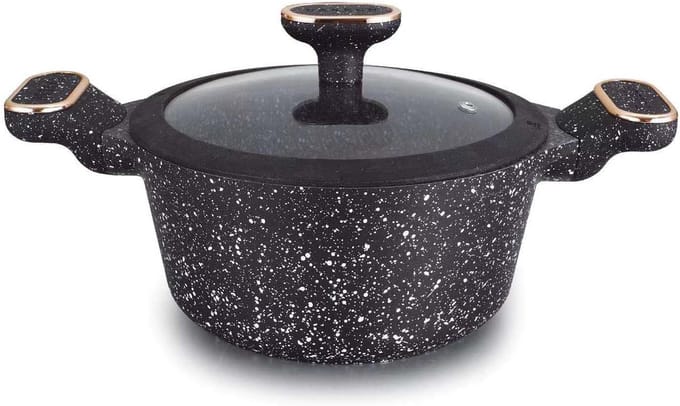 Antiaanbakpan Keramiek - Koekenpan Graniet - Gezond Koken - Lotuseffect Coating - 20 cm - Grijs