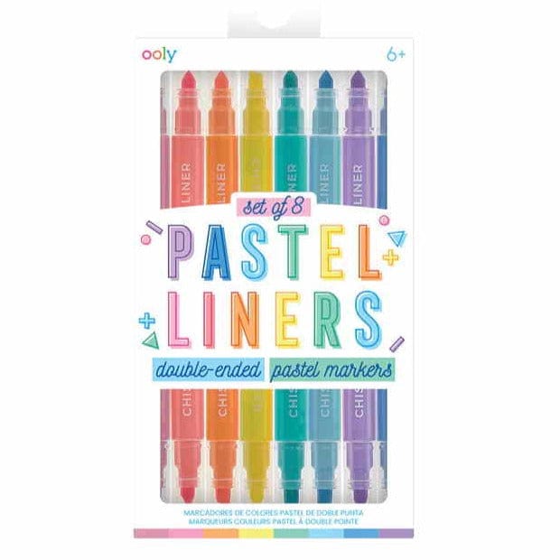 Ooly - Pastel Liners - Dubbelzijdige pastelgekleurde stiften - 8 Stuks
