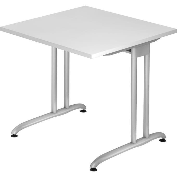 Bureautafel TARA, C-poot, rechthoek, B 800 x D 800 x H 720 mm, wit