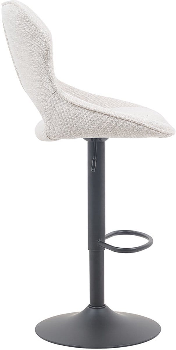 Barstoel Mori Beige – Verstelbare Zithoogte 65-86 cm – Draaibaar – Rousseau