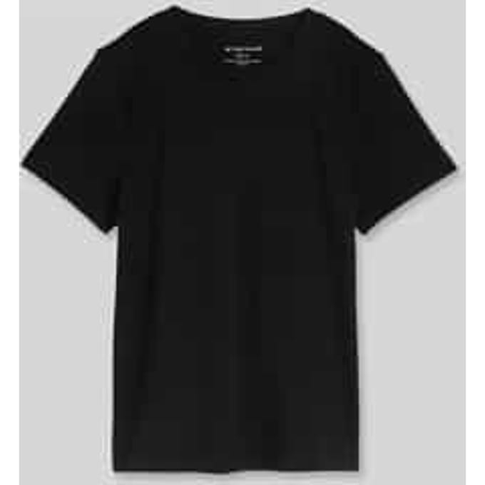 Tom Tailor - Basic T-shirt van katoen - Maat S - deep black