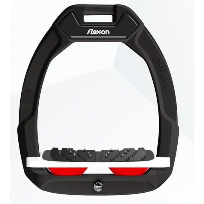Veiligheidsezels voor paardrijden Helder Grip Zwart/Wit/Rood Flex-On Safe-On