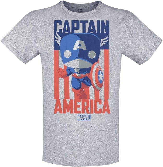 Funko POP! TEE Marvel Captain America-Maat L (Diversen) Nieuw