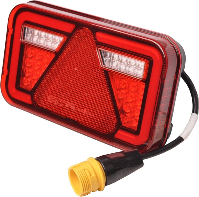 Achterlicht - Aspock MultiLED 4 - links - 241x141x71 mm - 7 polige ASS2 stekker - waterdicht