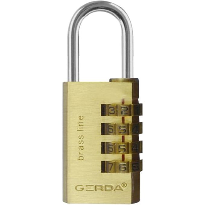 Gerda KMS S40 - Messing Cijferhangslot - 40mm - Stalen Beugel