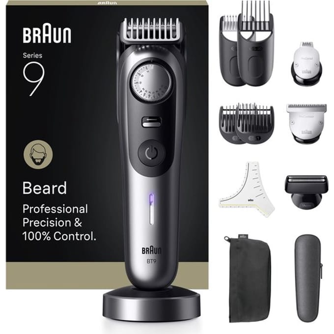 Braun Baardtrimmer Series 9 BT9560 +12 Tools - 52 Lengtes - ProBlade - Chroom