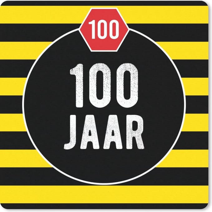 Muismat 20x20 cm - Mousepad Jubileum - Versiering - 100 jaar - Muismatten