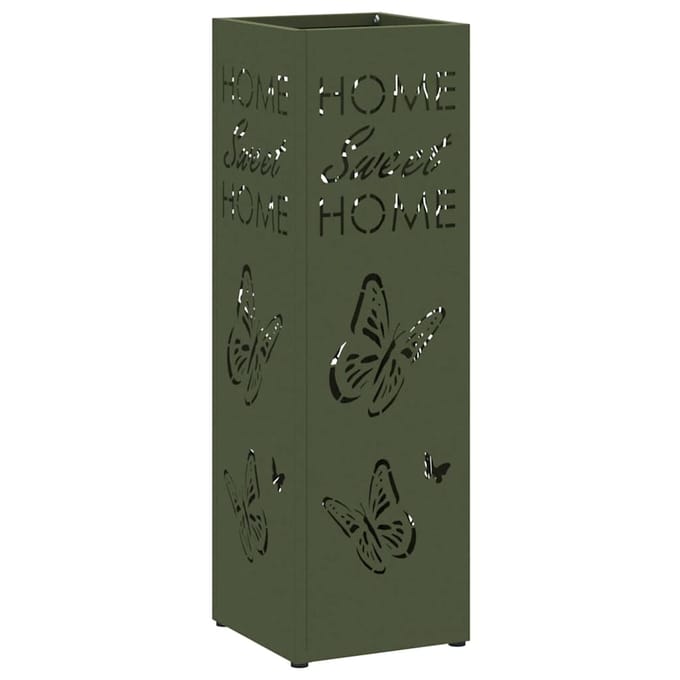 vidaXL - Regen - Paraplu - Stand - Olijfgroen - 15,5 - x - 15,5 - x - 49 - cm - Staal