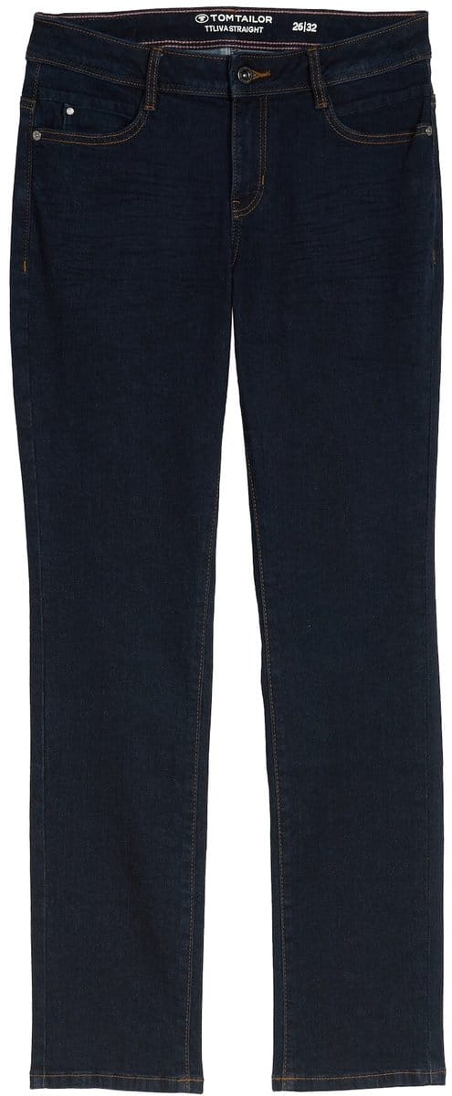 Tom Tailor - TTLIVA STRAIGHT-jeans met stretch - Maat 30/30 - Clean Rinsed Blue Denim