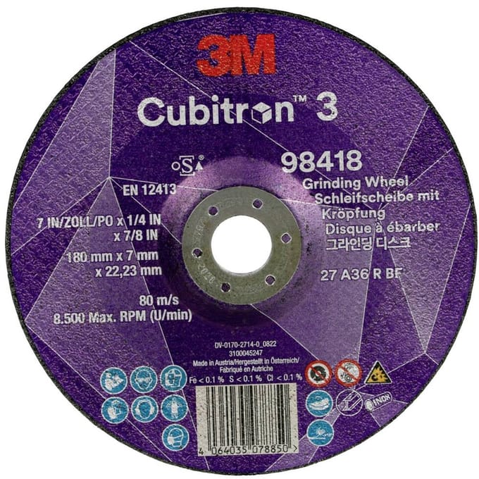 Cubitron 98418 Afbraamschijf Diameter 180 mm Boordiameter 22.23 mm 10 stuk(s)