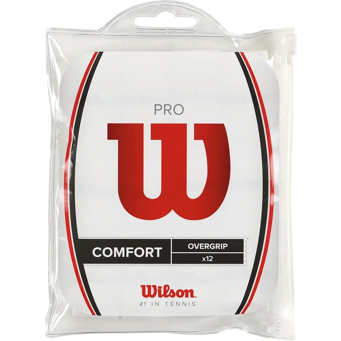 Wilson Pro Overgrip Verpakking 12 Stuks-Wit