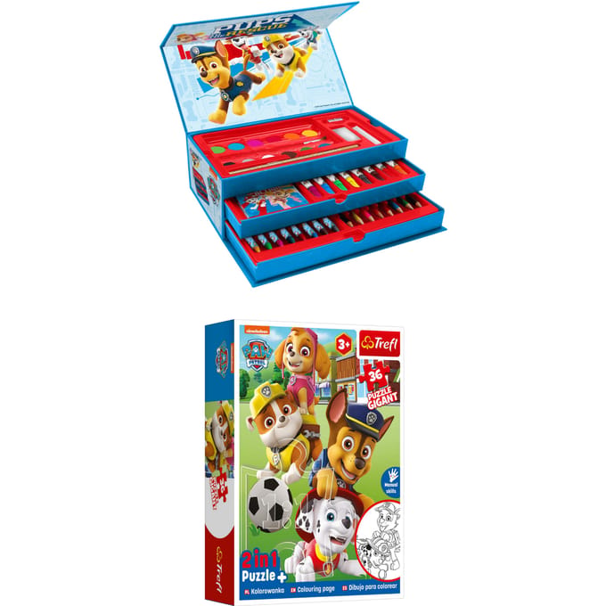 Paw Patrol creatieve set; kleurdoos met puzzel