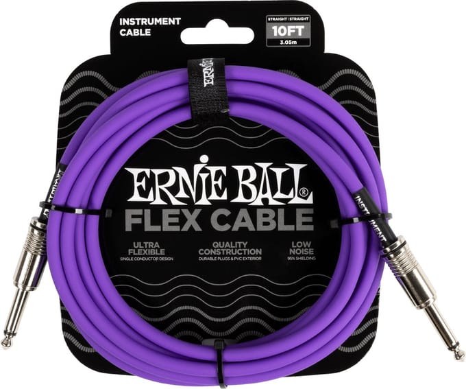 Ernie Ball 6415 Flex Cable Gitaarkabel Paars 3 Meter