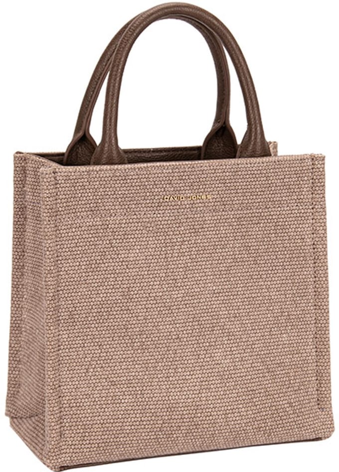 David Jones kunstlederen handtas - Erin - Lichtbruin - Dames - Vierkant