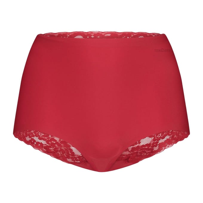 Ten Cate Secrets high waist met kant rood voor Dames | Maat S