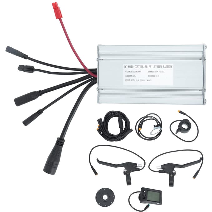 36V 48V 1000W Borstelloze Motor Controller Waterdichte Elektrische Fiets Fiets Controller GD01 Display white