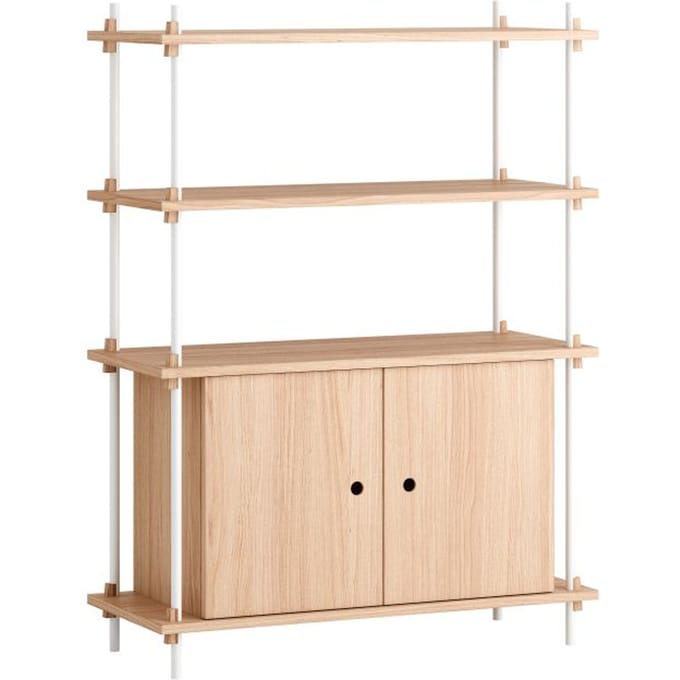 Moebe Shelving System Set 10 - eiken, wit