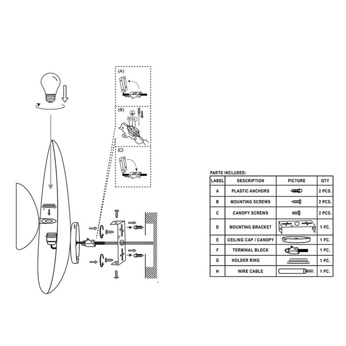 Bronskleurige wandlamp Brassi ovaal 3680BR van Anne Light - E27 fitting, trendy design, geschikt voor binnen gebruik, veelzijdig als wand- of plafondlamp