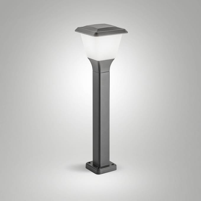 Fabas Luce Tuinpadverlichting Lena, 60 cm, donkergrijs, metaal, E27, IP65