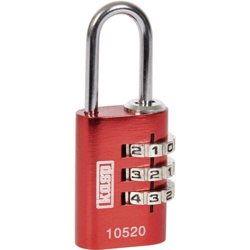 Hangslot Kasp K10520REDD Rood Cijferslot