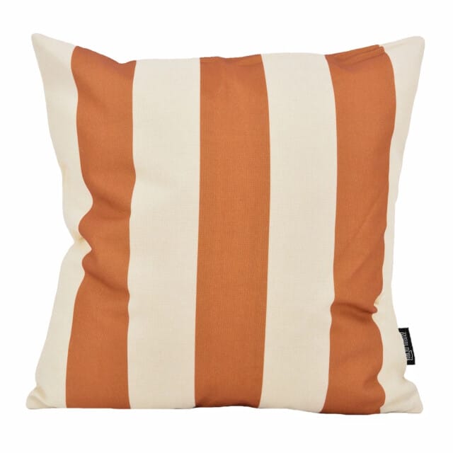 Gek op kussens! Sierkussen ela stripe cognac | 45 x 45 cm | katoen/linnen