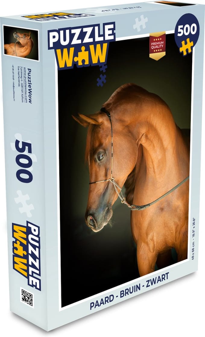 Puzzel Paard - Bruin - Zwart - Legpuzzel - Puzzel 500 stukjes
