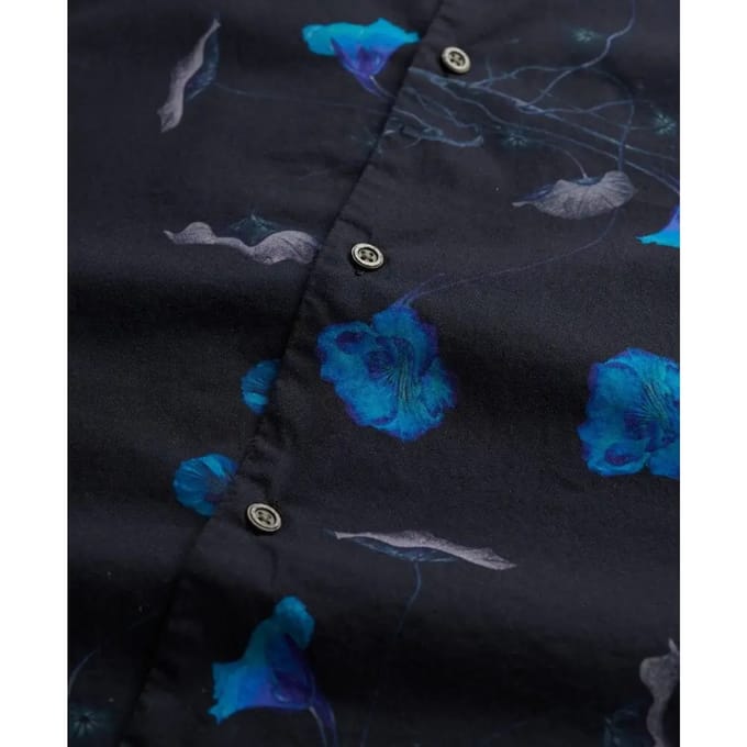 Superdry Cabana Print Overhemd Met Korte Mouwen Zwart M Man