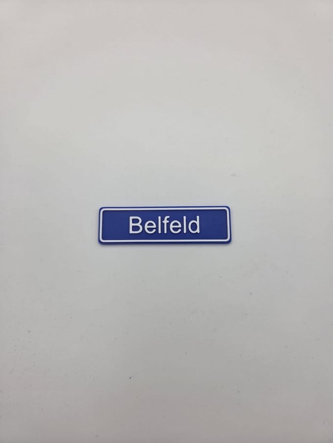 3D plaatsnaam speldje Belfeld