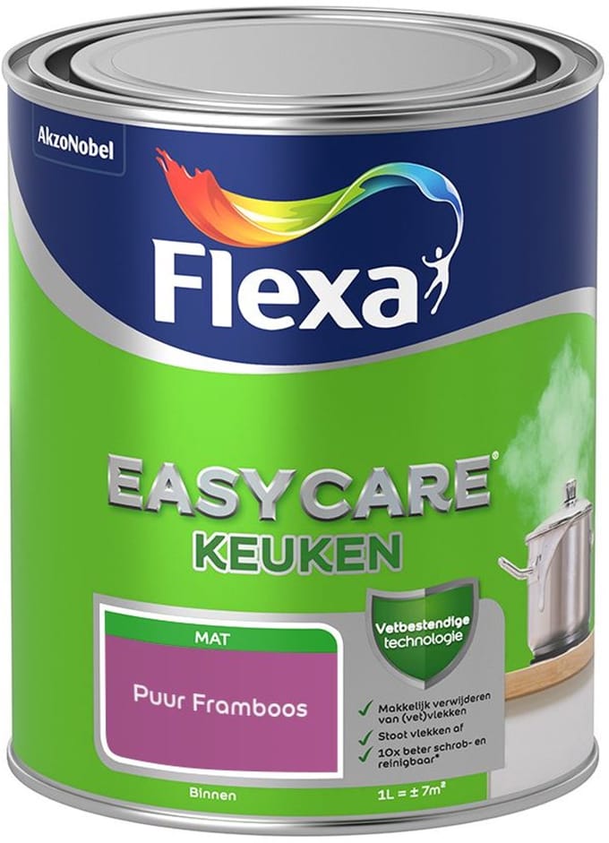 Flexa - Easycare Keuken - Puur Framboos - Mengverf - 1 L