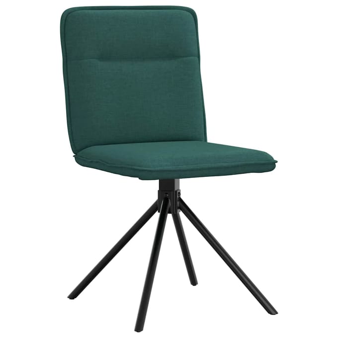 vidaXL Eetkamerstoelen 2 st stof donkergroen