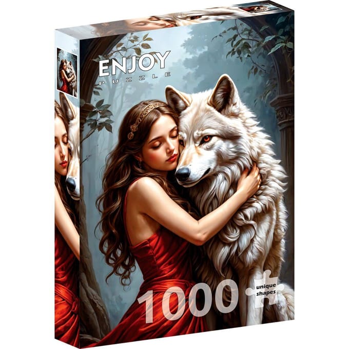 Enjoy Puzzle legpuzzel Lady and the Wolf 1000 stukjes dieren.
